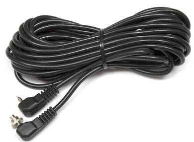 Screwlock PC to Vivitar — 5 Meter (16 Feet) Straight Flash Sync Cord