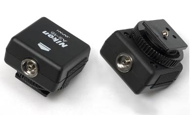 Nikon AS-15 Camera Hotshoe to PC and Screwlock PC Adapter