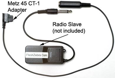 Metz 45 CT-1 to Inexpensive Radio Slave Adapter Cable