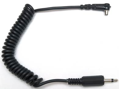 Coiled Male PC to Pocket Wizard, CyberSync or Elinchrom Skyport