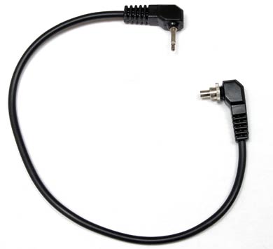 Screwlock PC to Right Angle SubMiniPhone (2.5mm) Plug  -  30cm long (12 inches)