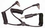 Twin Coiled Screwlock PC Y Cord to Pocket Wizard, CyberSync or Elinchrom Skyport