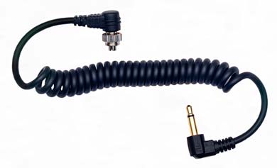 Coiled Cord with Right Angle Miniphone Plug (3.5mm - 1/8 inch) and Screwlock PC Connector