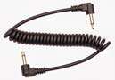 Coiled Cord with Right Angle Miniphone Plug (3.5mm - 1/8 inch) Both Ends