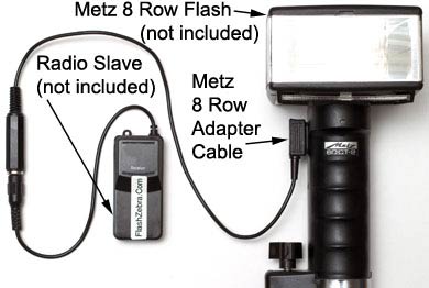 Metz 8 Row Connector to Inexpensive Radio Slave Adapter Cable